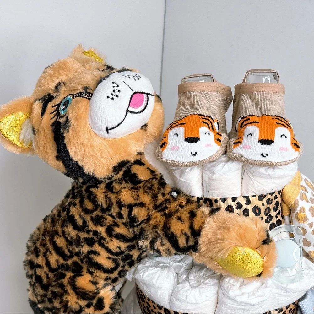 Tiger Diaper Cake, Safari Theme